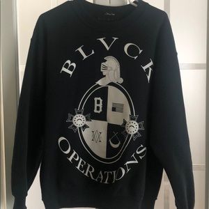Vintage Black Scale Crewneck Sweater mens M